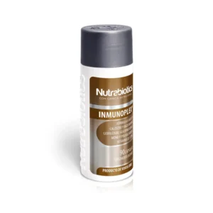 Inmunoplex, fórmula a base de calostro y bazo bovino liofilizado, glicoproteínas, mono y polisacáridos, vitamina D3 y zinc, 90 cápsulas, Nutrabiotics Mind Supply Ecuador